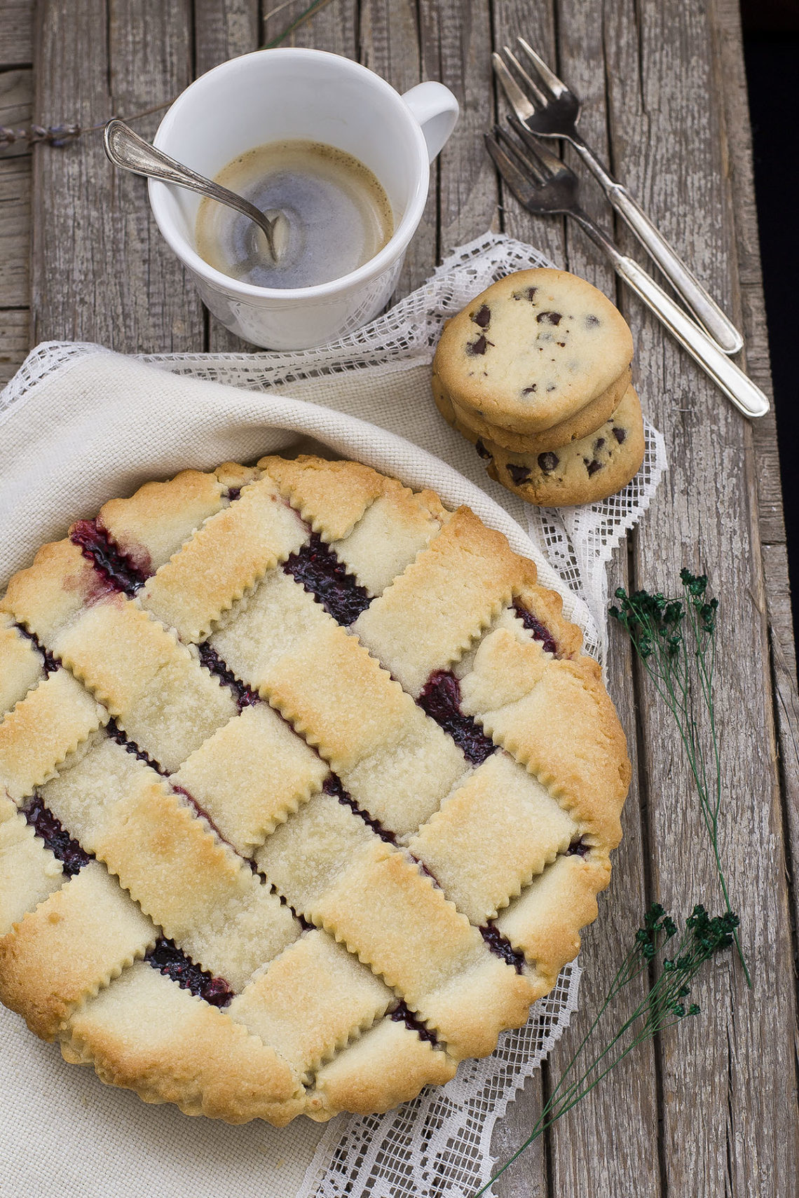 Crostata Integrale Al Cioccolato E Crema Pasticcera Fiordipistacchio