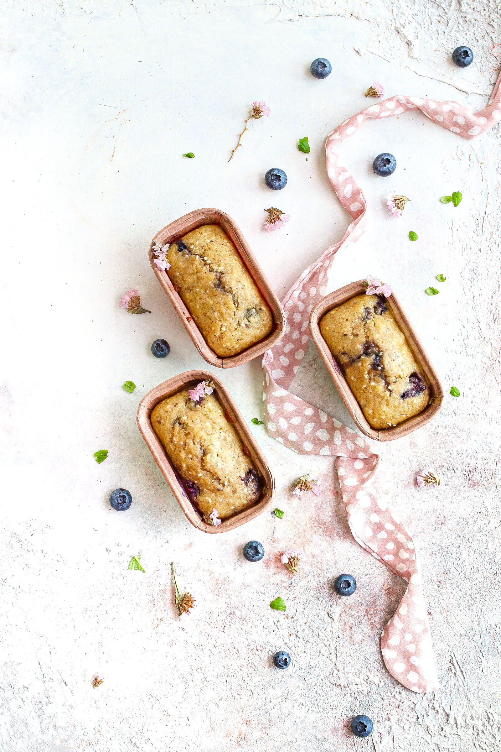 mini plumcake ai mirtilli e olio extra vergine di oliva